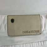 Zadig & Voltaire White Studded Crop Jeans S