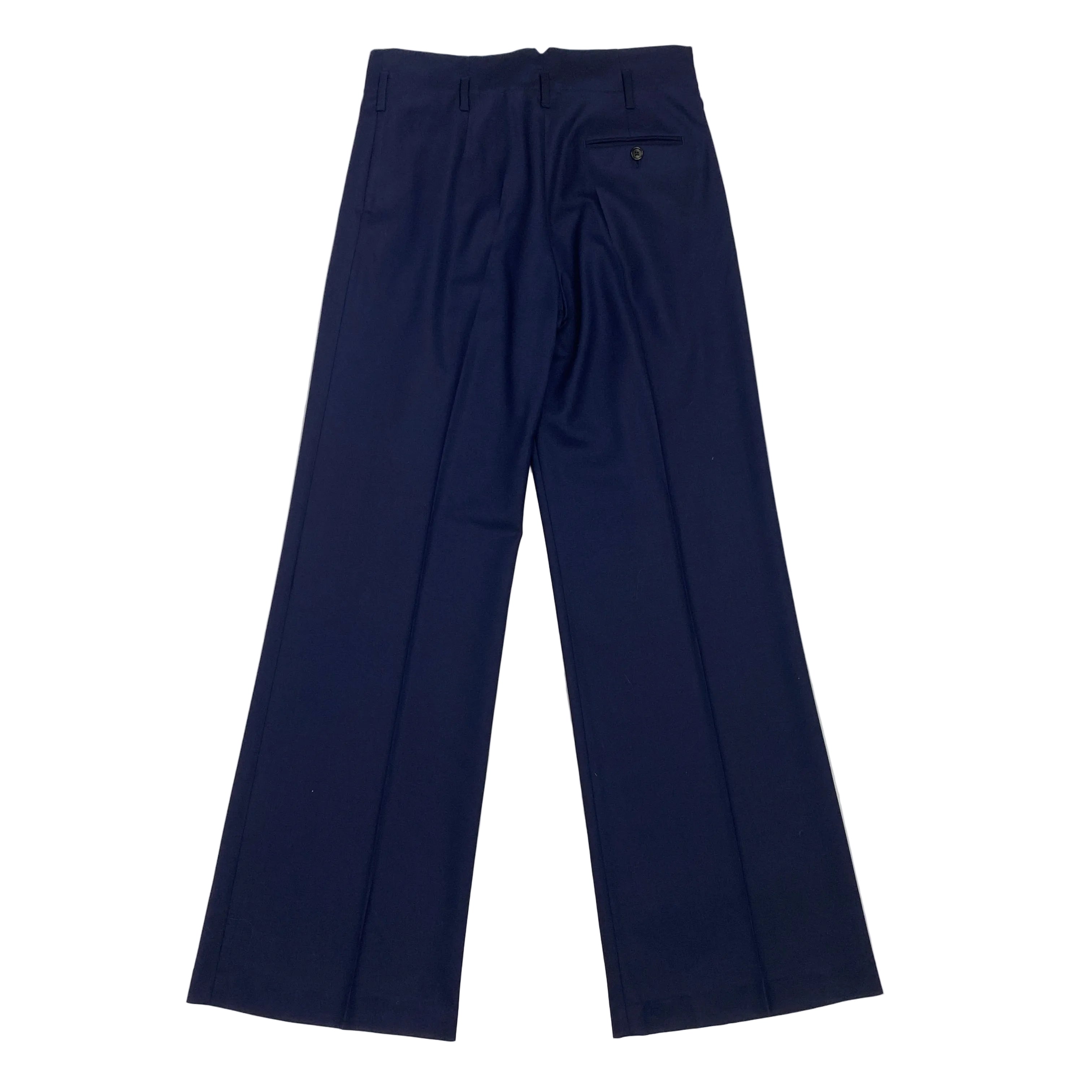 Paul Smith Navy Wool Straight Leg Trousers S