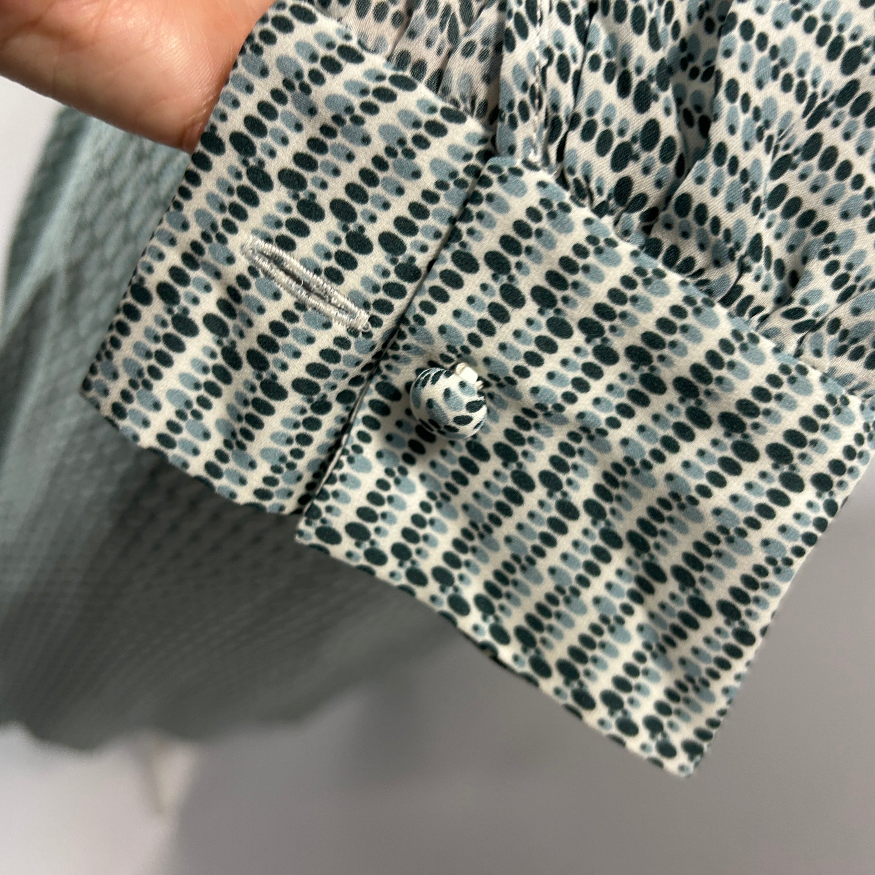 Jane Atelier New £790 Nerissa Microdot Print Silk Midi Dress M