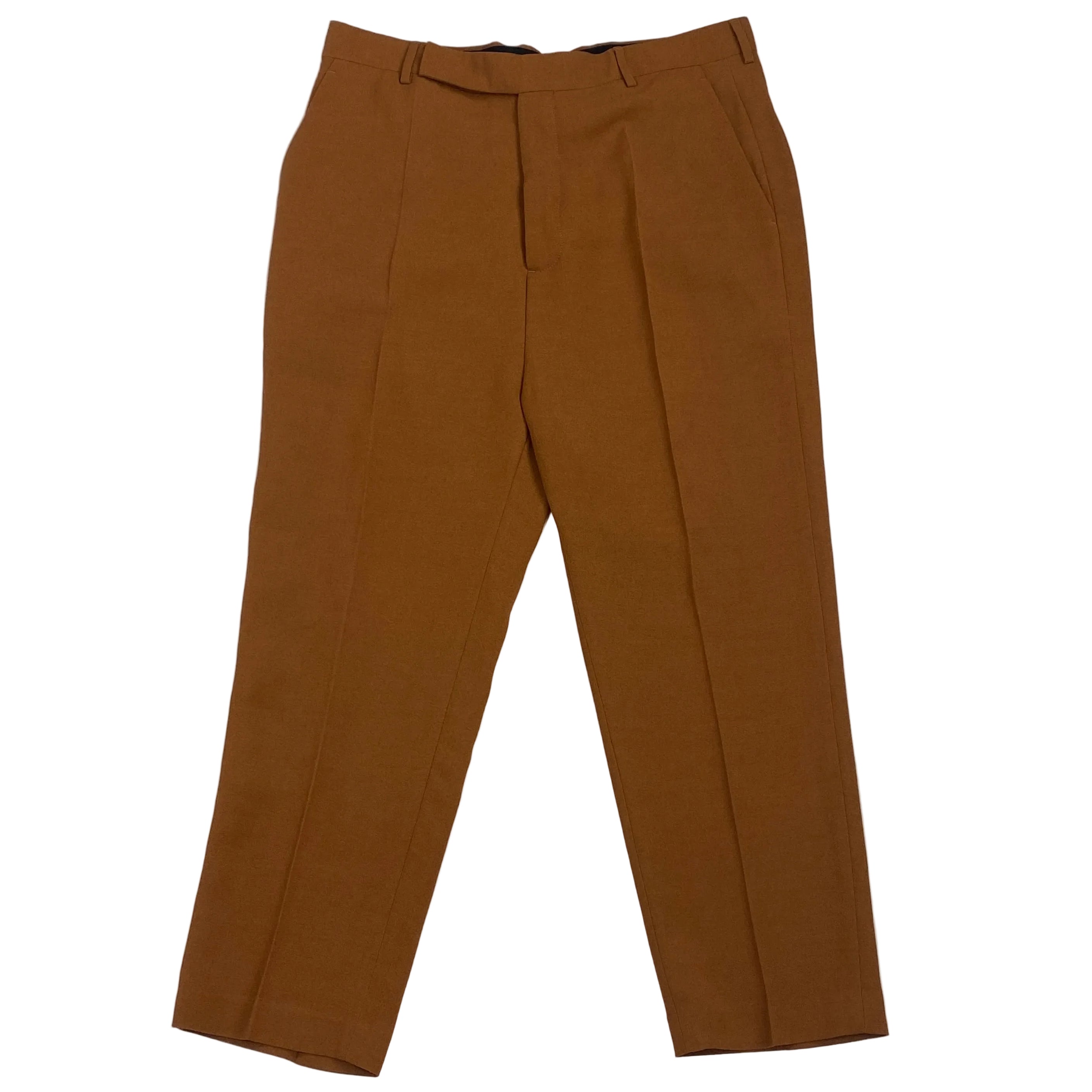 Rick Owens Toffee Wool Crepe Trousers M