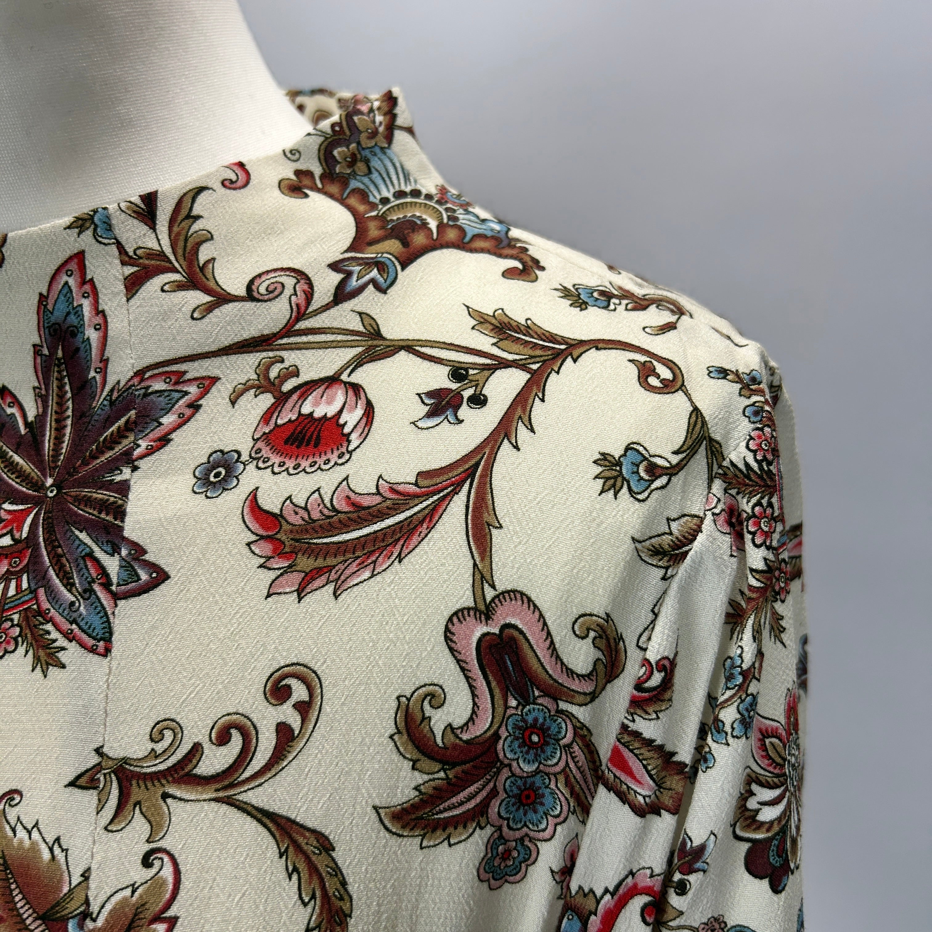 Jane Atelier New £690 Cream Chinoiserie Print Odessa Tunic Dress S