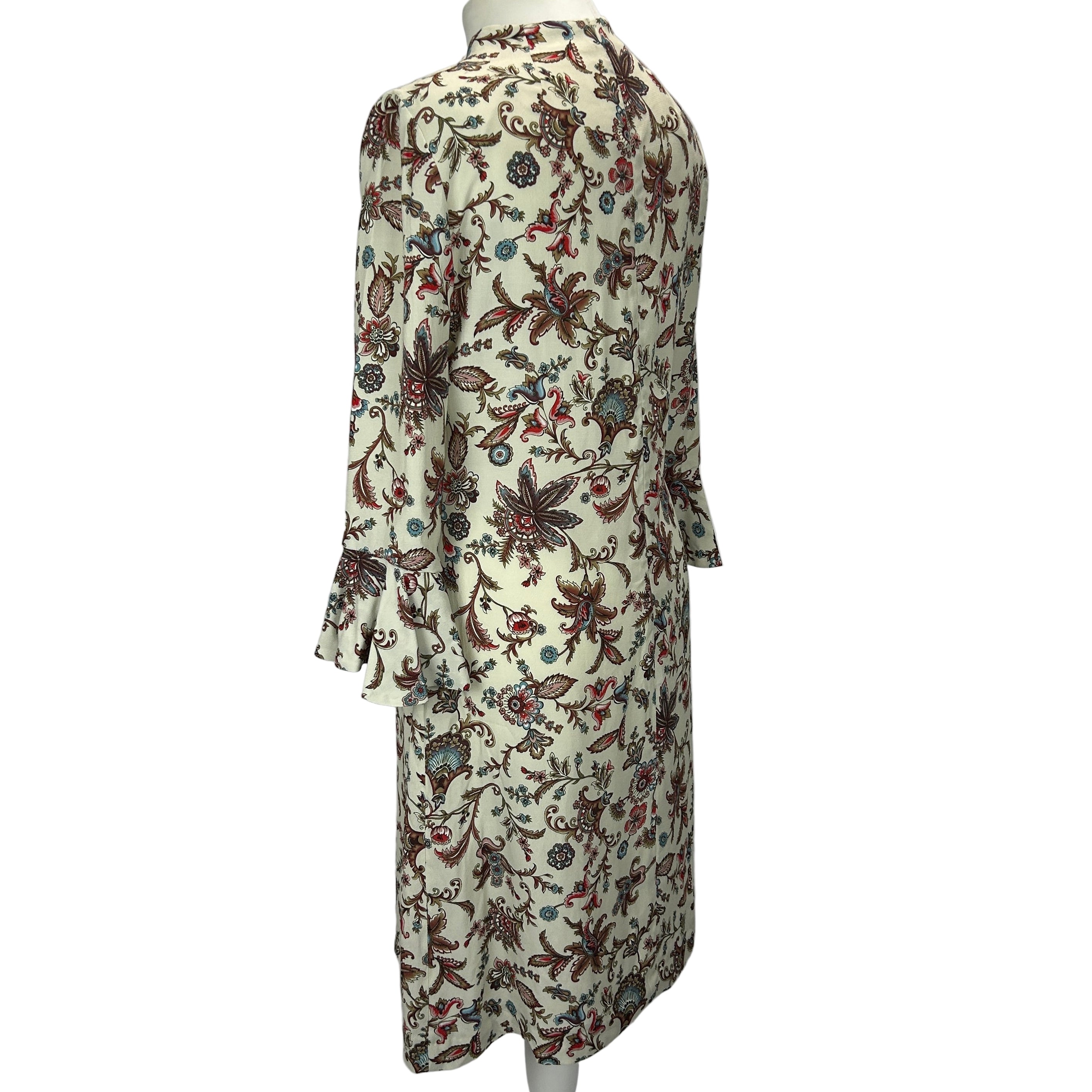 Jane Atelier New £690 Cream Chinoiserie Print Odessa Tunic Dress S