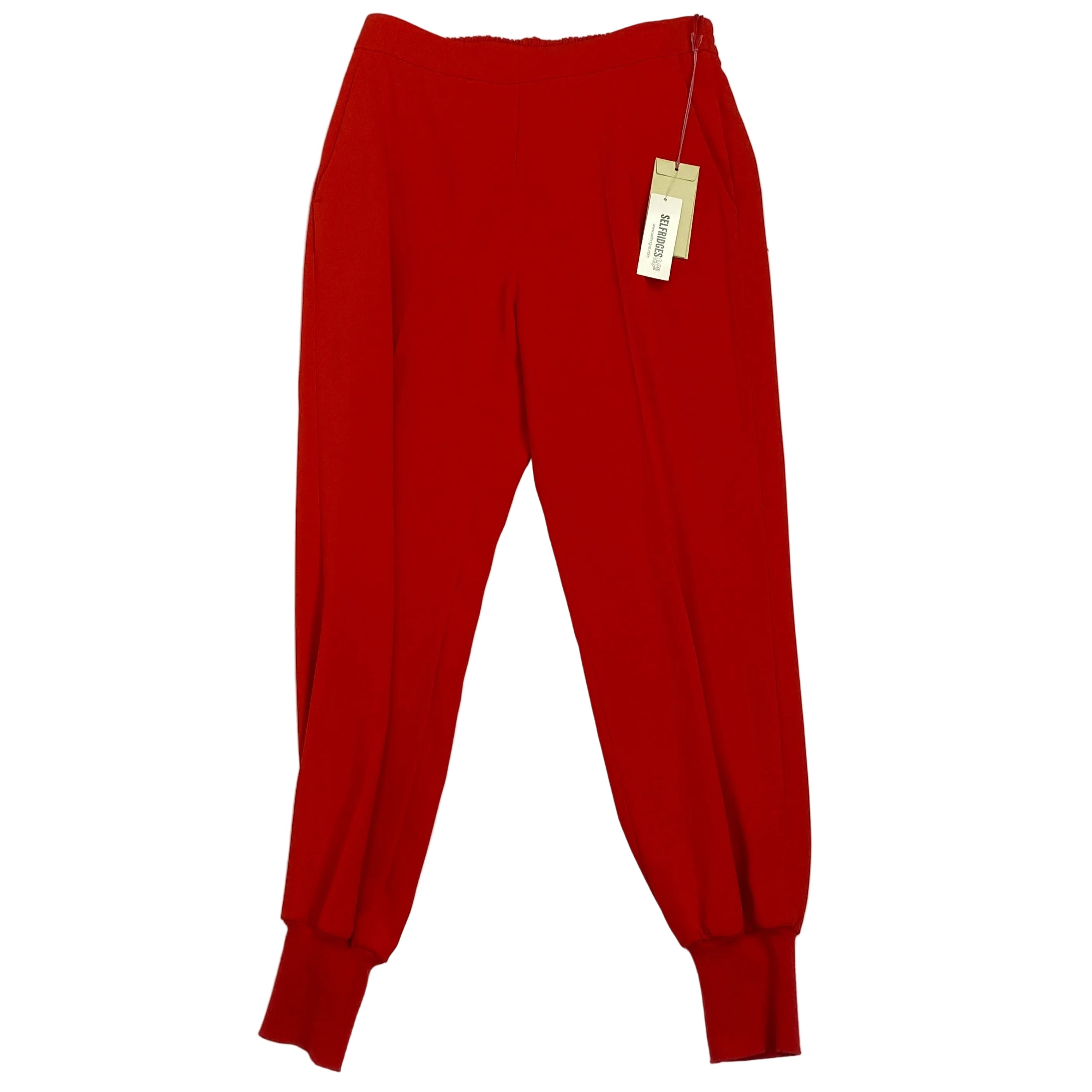 Stella McCartney New £385 Red Crepe Luxe Joggers S