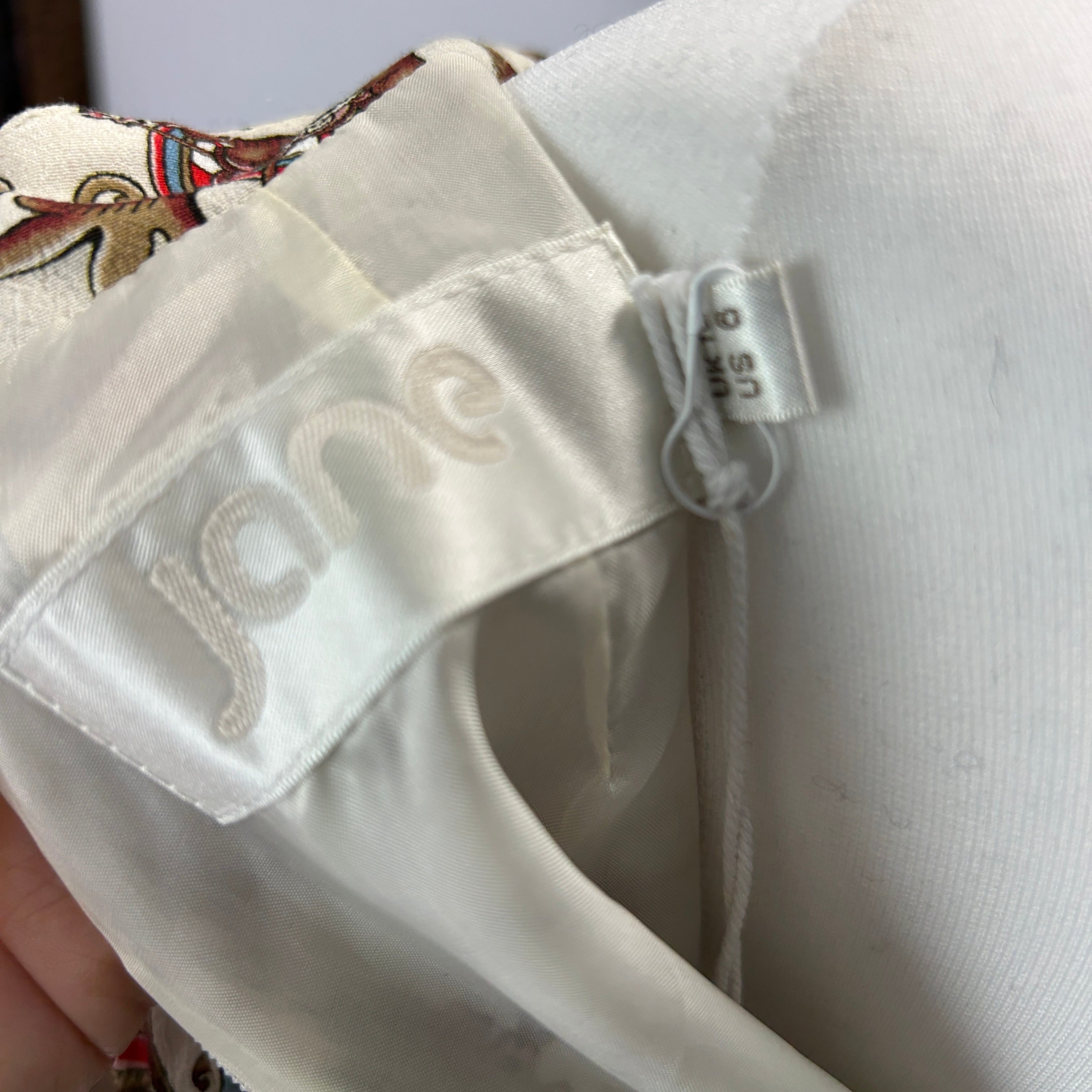 Jane Atelier New £690 Cream Chinoiserie Print Odessa Tunic Dress S