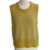 Me&Em Yellow Wool & Cashmere Knit Tank Top L