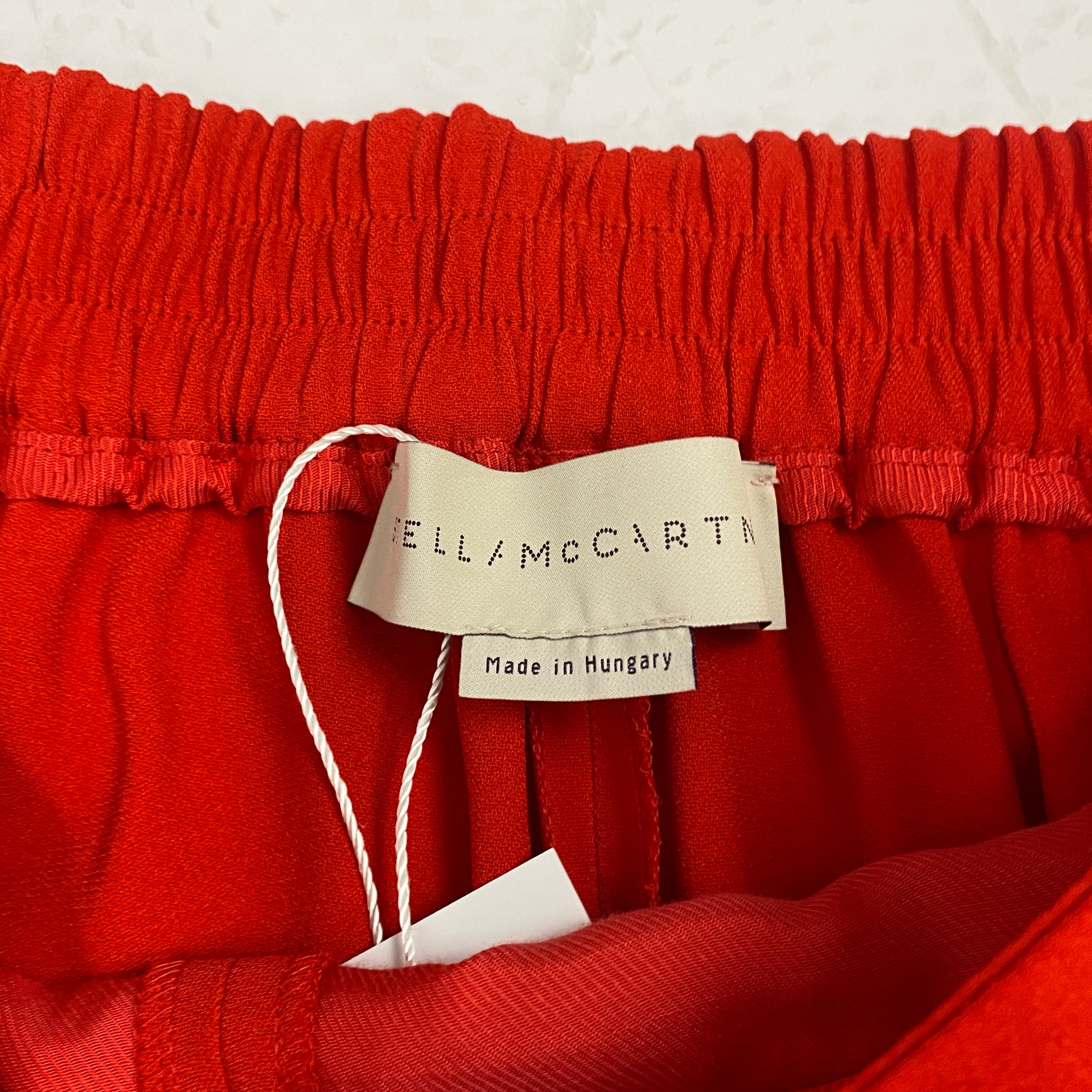 Stella McCartney New £385 Red Crepe Luxe Joggers S