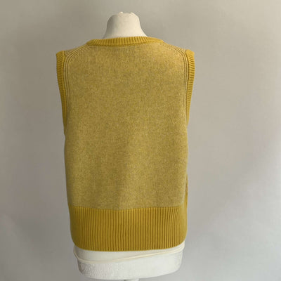 Me&Em Yellow Wool & Cashmere Knit Tank Top L
