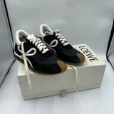 Loewe £550 Black & White Suede Flow Runner Trainers 37