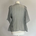 Isabel Marant Etoile Indigo Stipe Cotton Tunic Top S