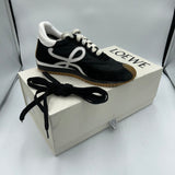 Loewe £550 Black & White Suede Flow Runner Trainers 37