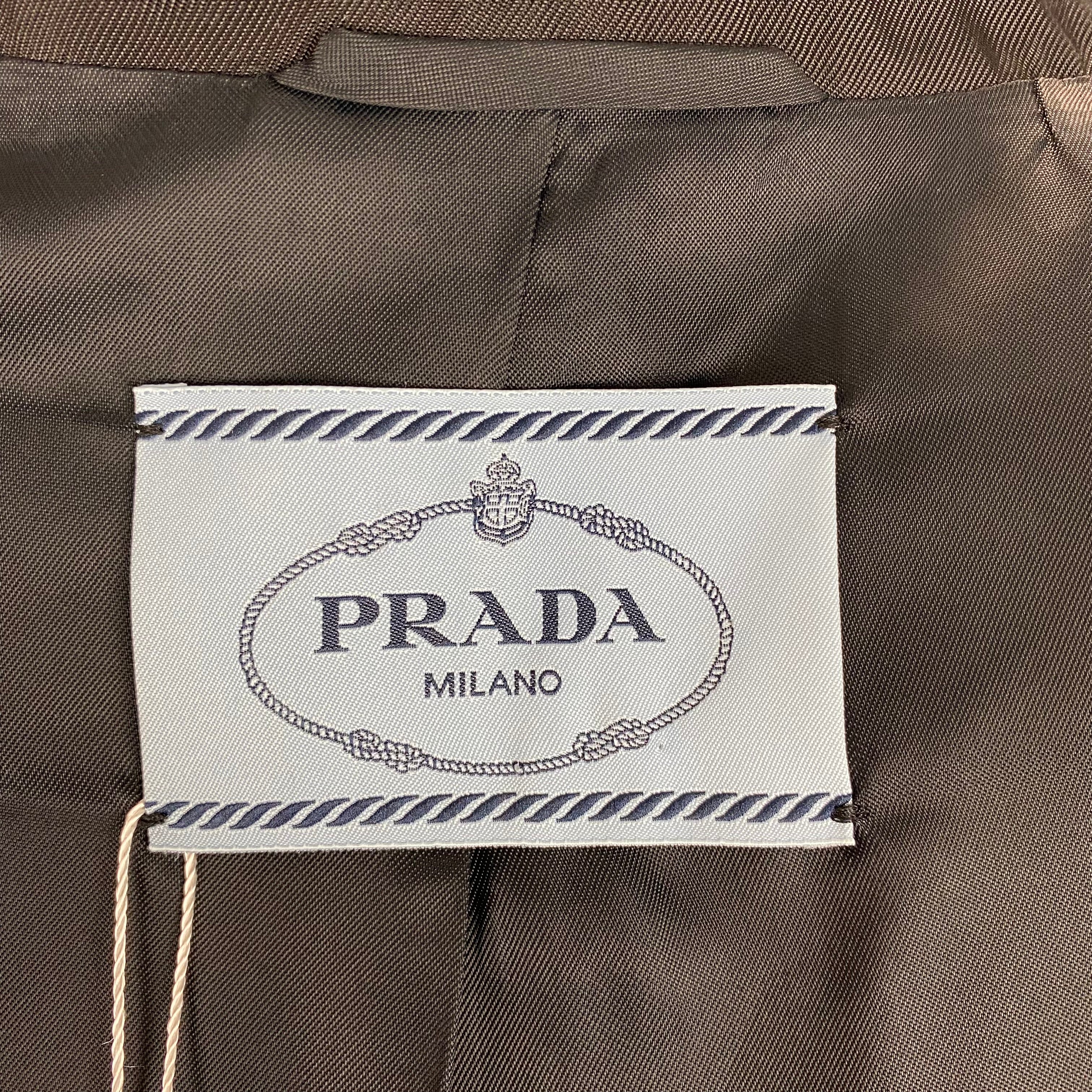 Prada Black Sporty Nylon Jacket with Clip Belt XS
