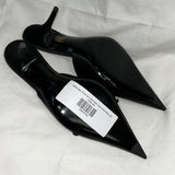 Balenciaga Brand New £550 Black Satin Knife Mules 39