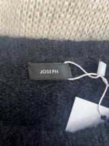 Joseph Black Ivory & Grey Colourblock Mohair Sweater M