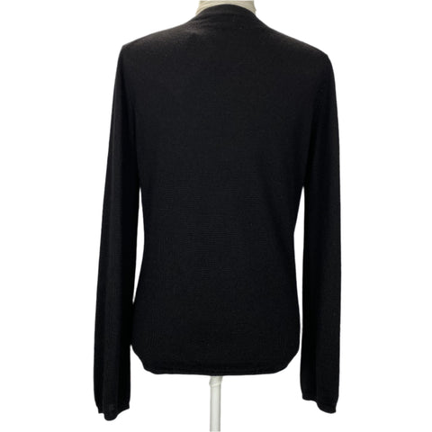 Miu Miu Black Cashmere & Silk Classic Cardigan M