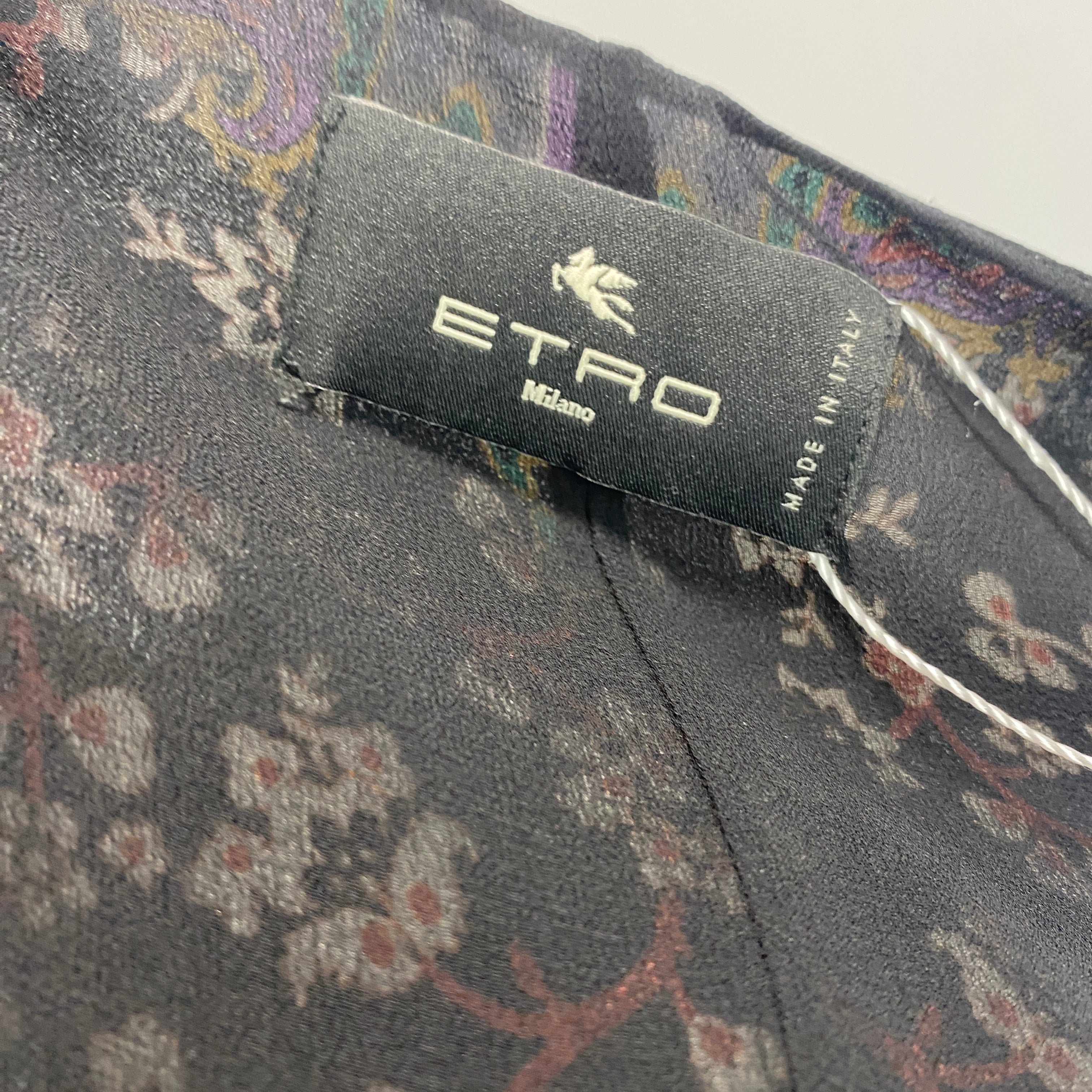 Etro New £2880 Multi Paisley Print Silk Maxi Dress L