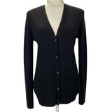 Prada Black Cashmere & Silk Classic Cardigan M