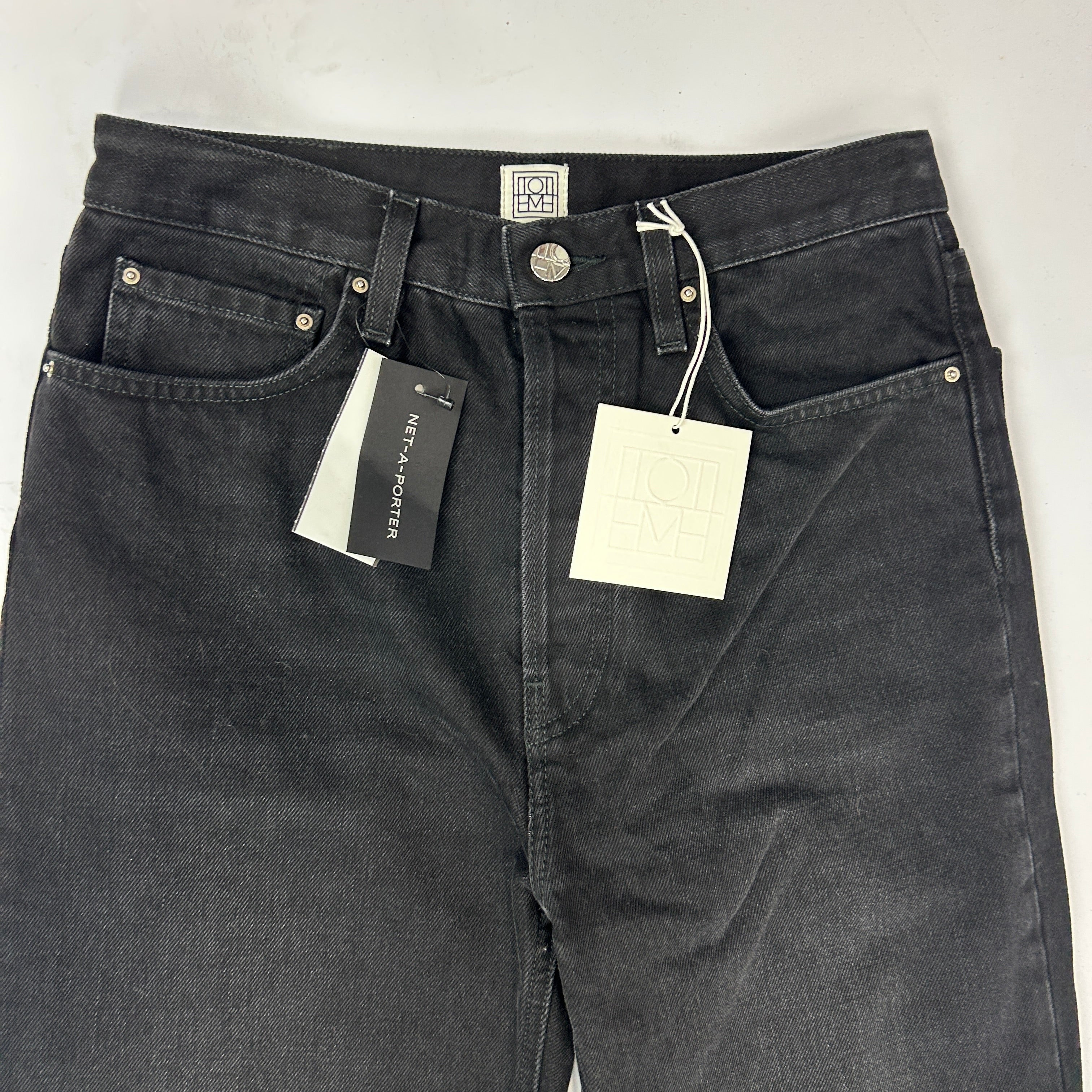 Toteme New £330 Black Denim Classic Cut Jeans 27/32