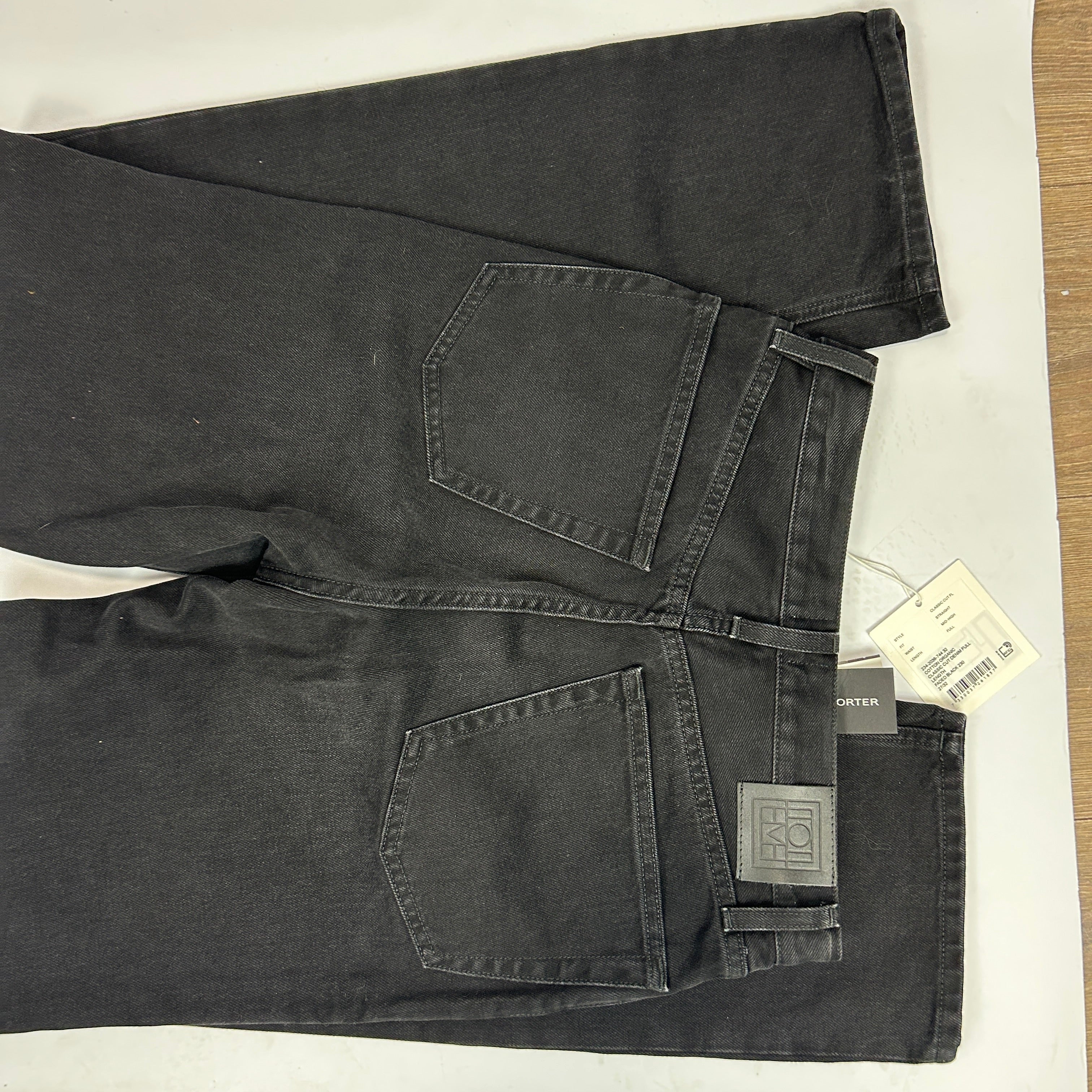 Toteme New £330 Black Denim Classic Cut Jeans 27/32