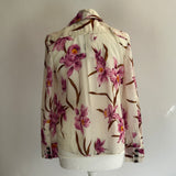 Zimmermann Ecru & Pink Iris Print Cotton Gauze Shirt XS