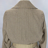 Vanessa Bruno Cream Mustard & Black Check Cotton Coat S