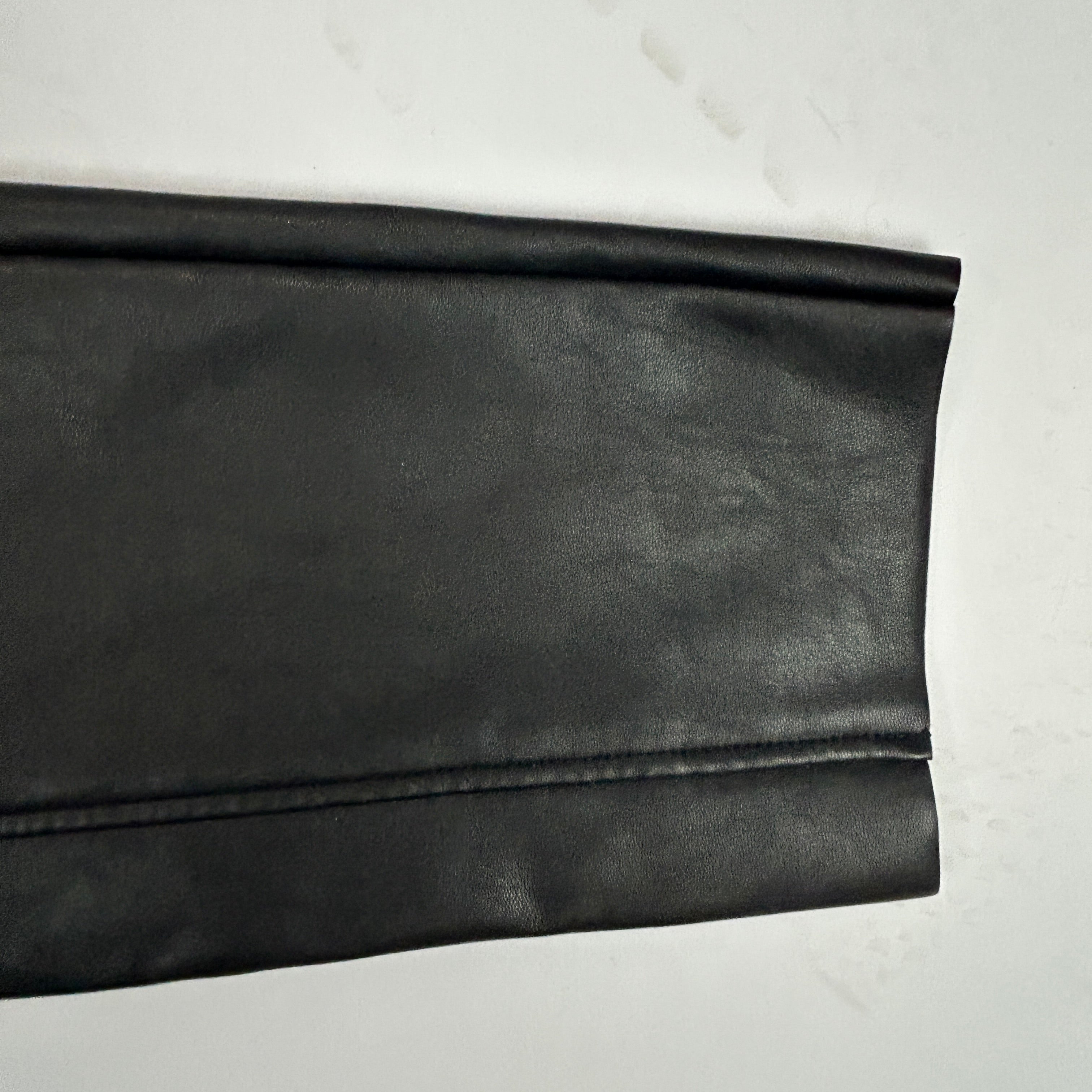 Wolford £305 Black Faux Leather Estella Leggings S