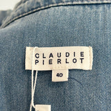 Claudie Pierlot Pale Denim Piecrust Shirt M