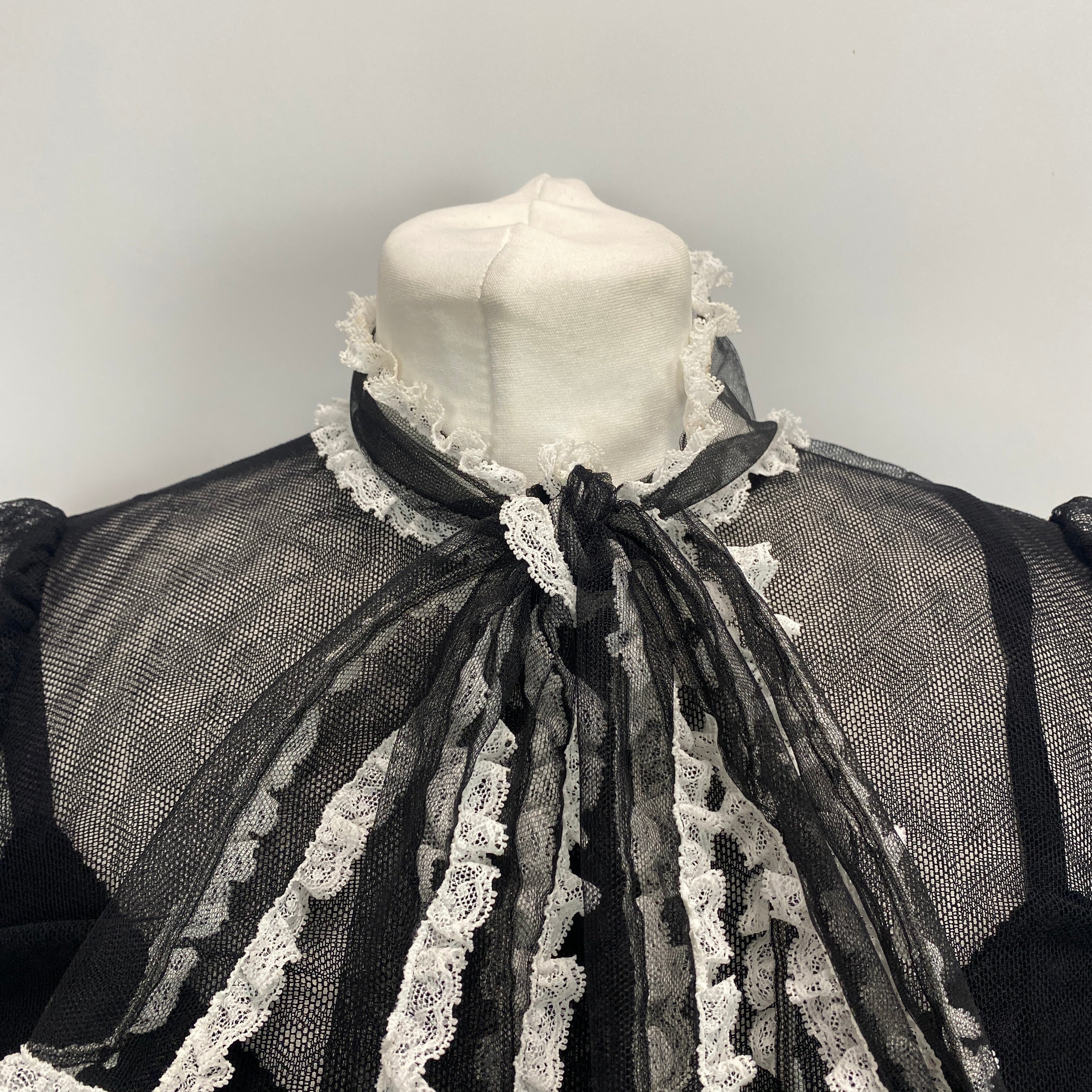 Dolce & Gabbana Black Tulle & Lace Corset Pencil Dress XS