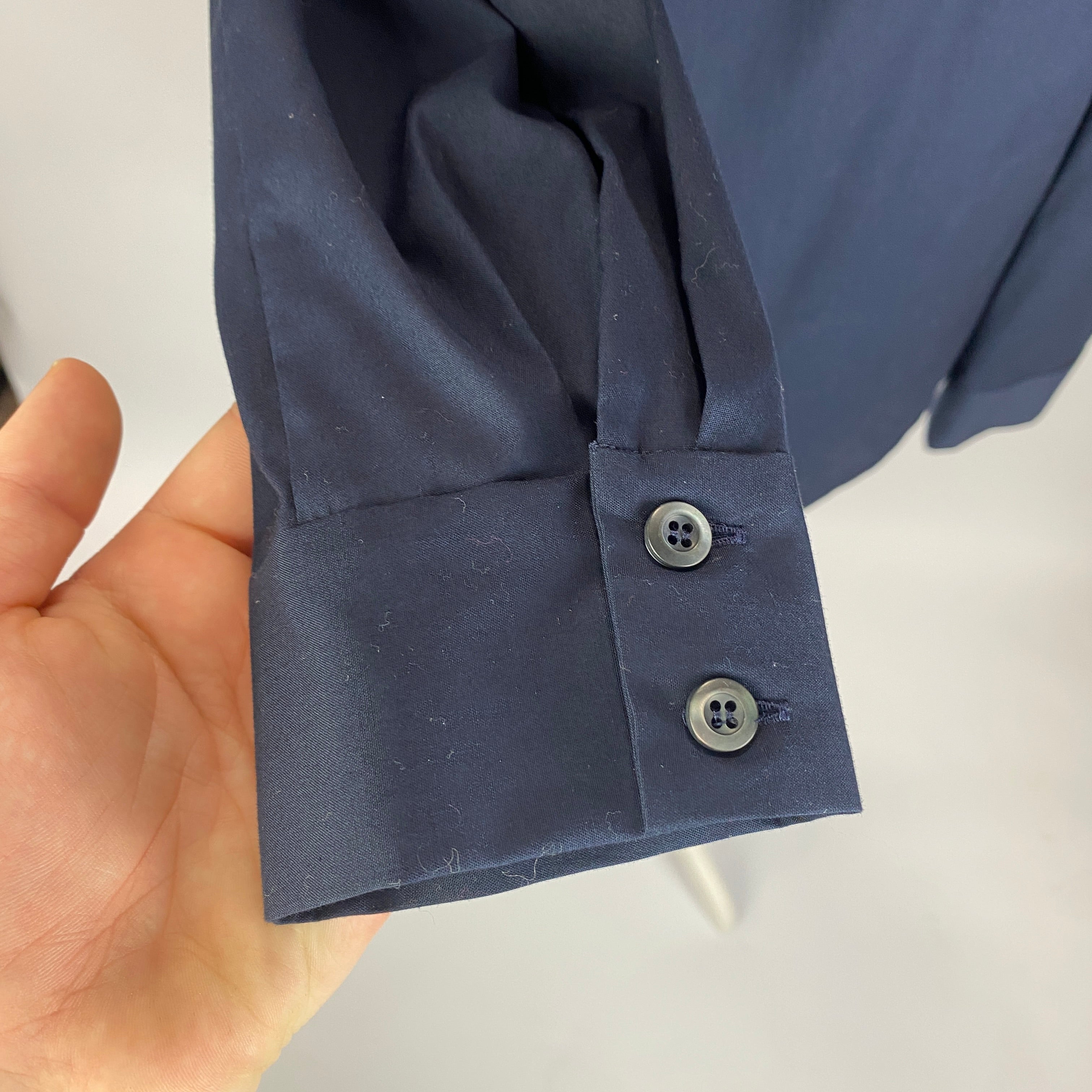 Prada New Navy Cotton Poplin Turtleneck Smock XL