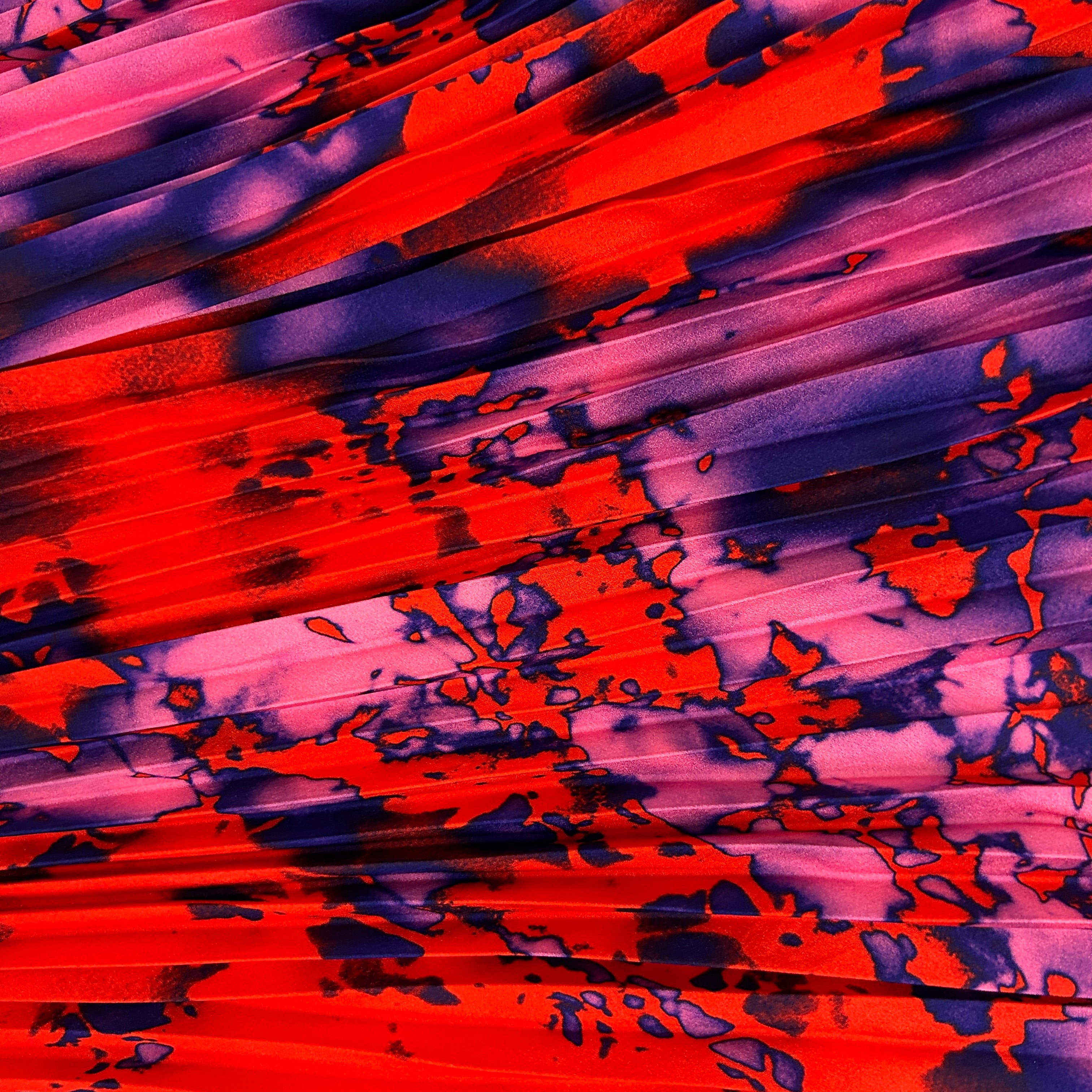 MSGM Ruby & Indigo Degrade Pleated Crepe Maxi Skirt XS