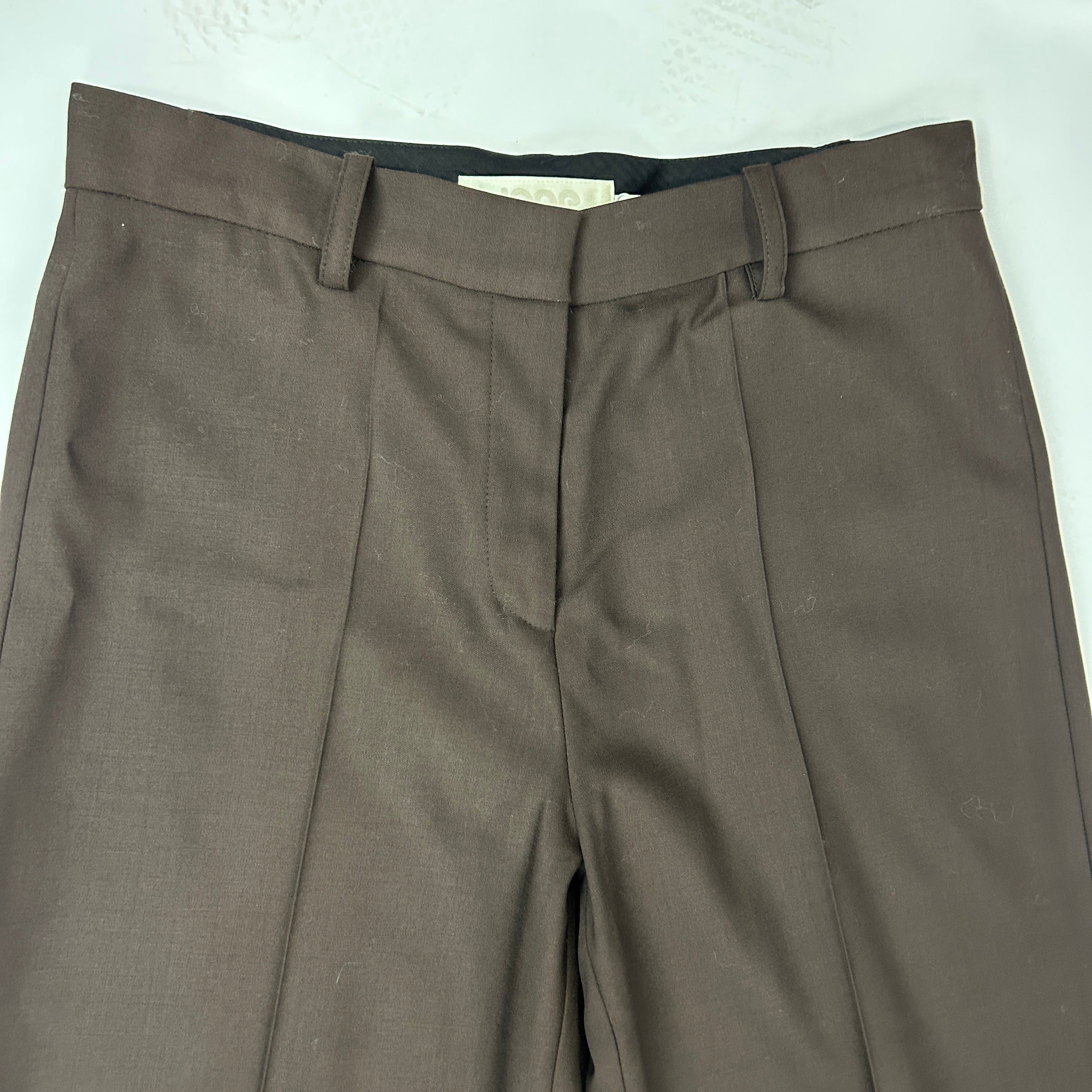 Jane Atelier New £480 Espresso Nelson Wide Leg Trousers S