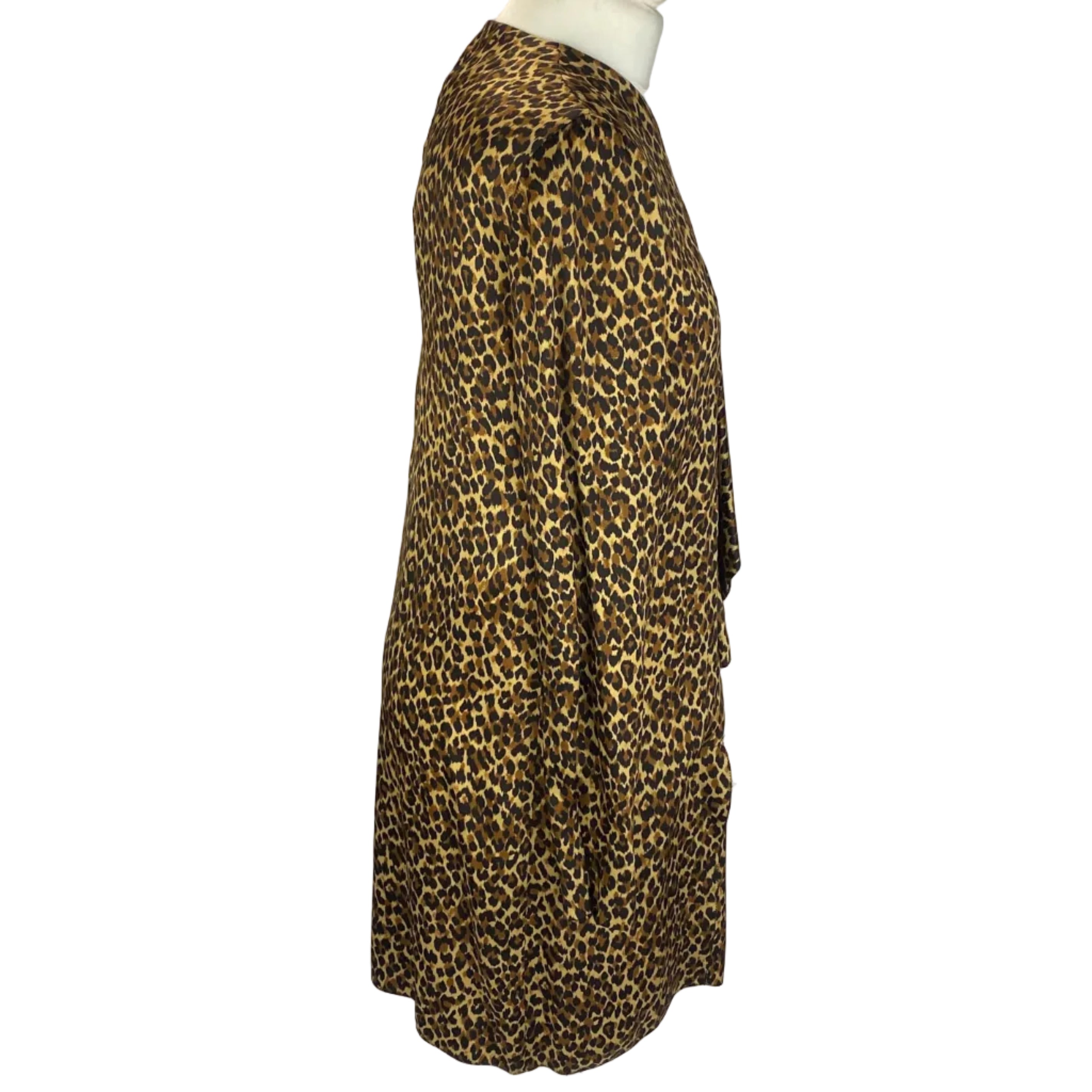 Miu Miu Leopardprint Silky Twill Midi Dress S