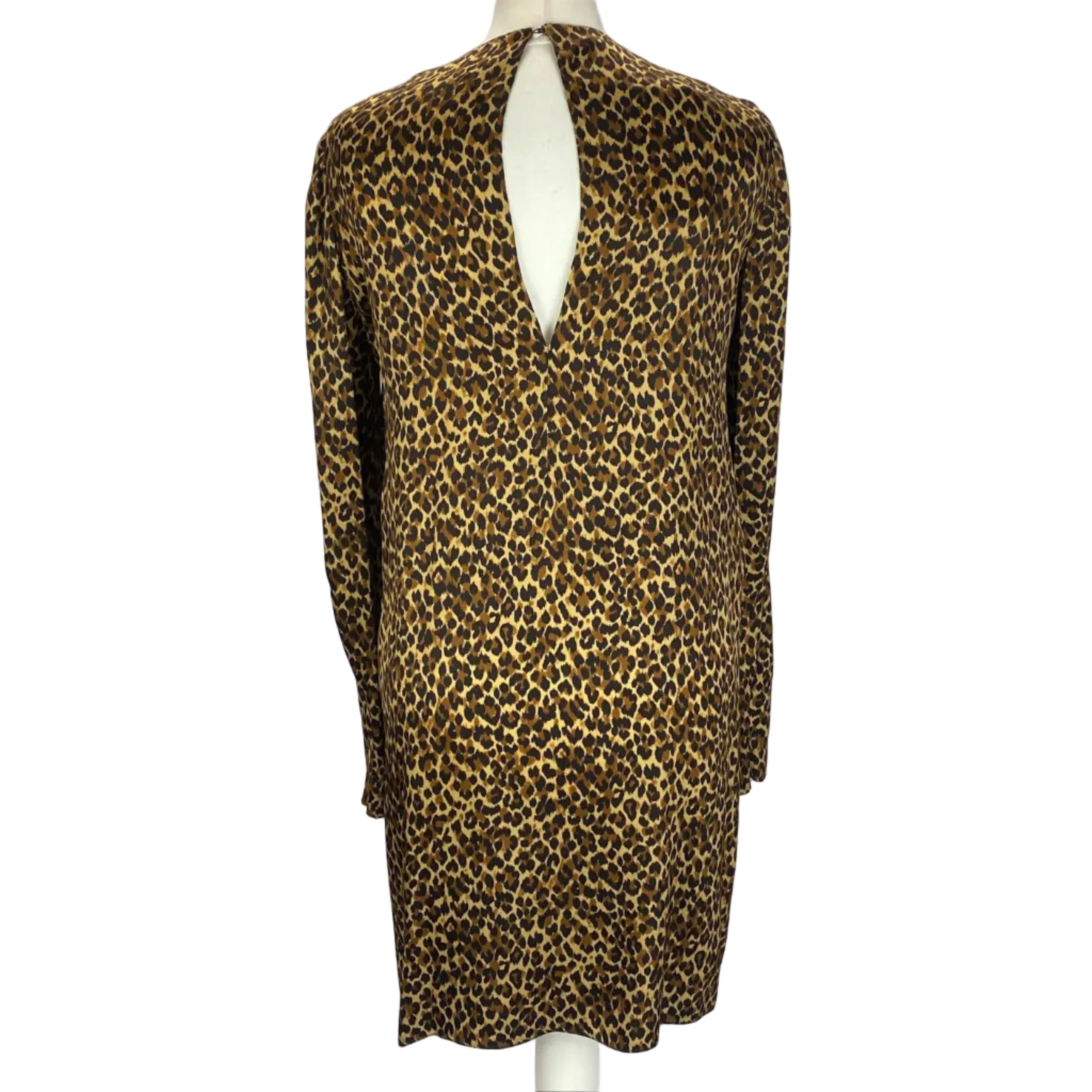 Miu Miu Leopardprint Silky Twill Midi Dress S