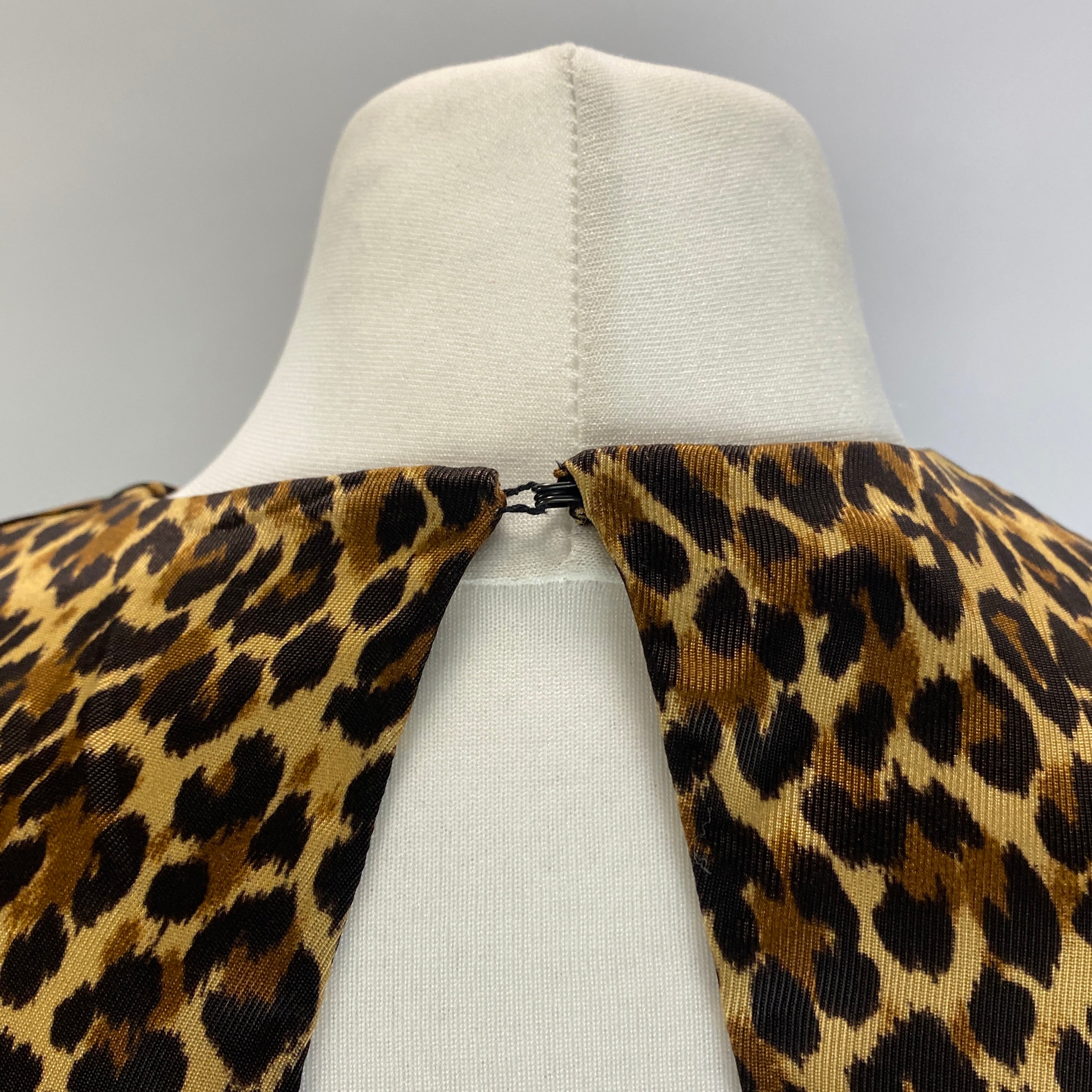 Miu Miu Leopardprint Silky Twill Midi Dress S