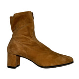 By Far Brand New Camel Suede Zippered Ankle Boots 38