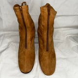 By Far Brand New Camel Suede Zippered Ankle Boots 38