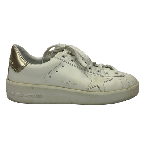 Golden Goose £319 White Leather Pure-Star Trainers 38