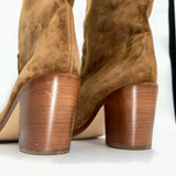 Gianvito Rossi Camel Suede Western Ankle Boots 38