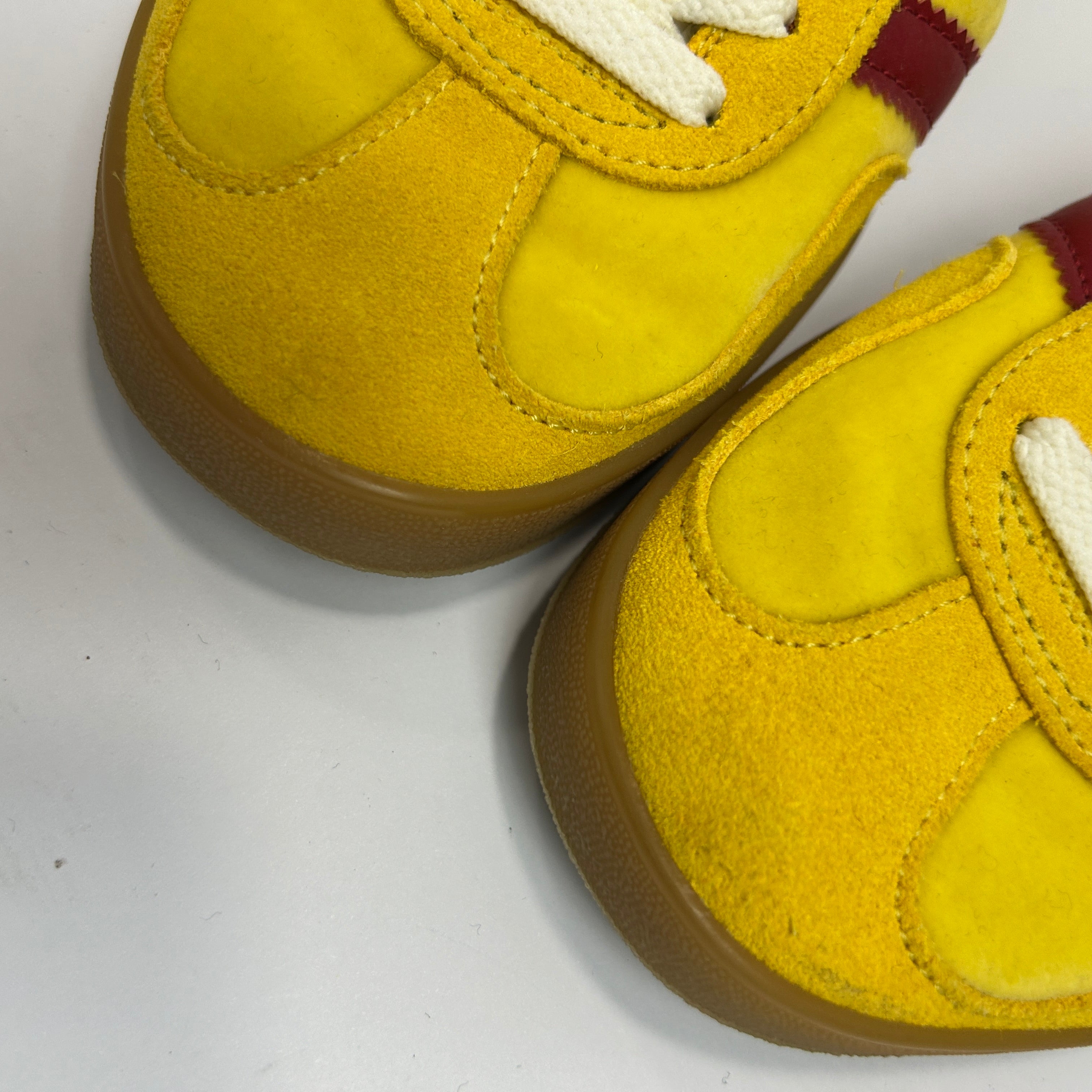 Gucci x Adidas Yellow Velvet Gazelle Trainers 38.5