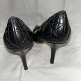 Christian Dior Black Quilted Cannage Heels 35