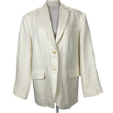 Anine Bing Brand New Off White Textured Linen Jacket S