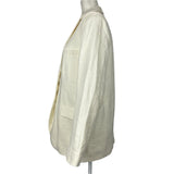 Anine Bing Brand New Off White Textured Linen Jacket S