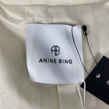 Anine Bing Brand New Off White Textured Linen Jacket S