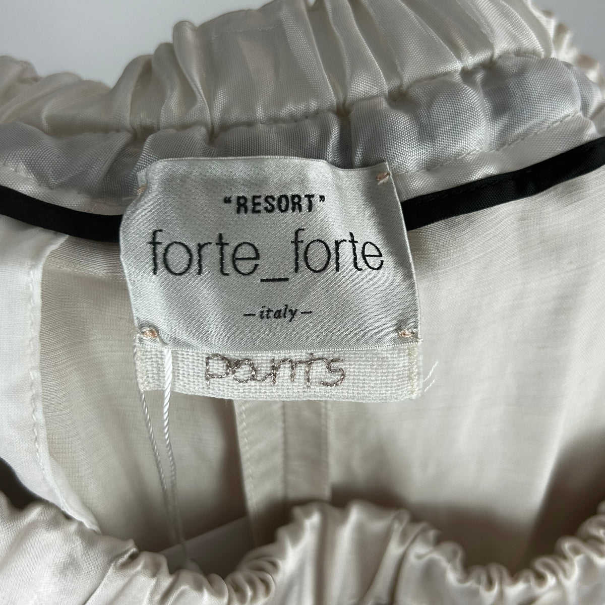 Forte Forte Champagne Satin Straight Leg Trousers XS