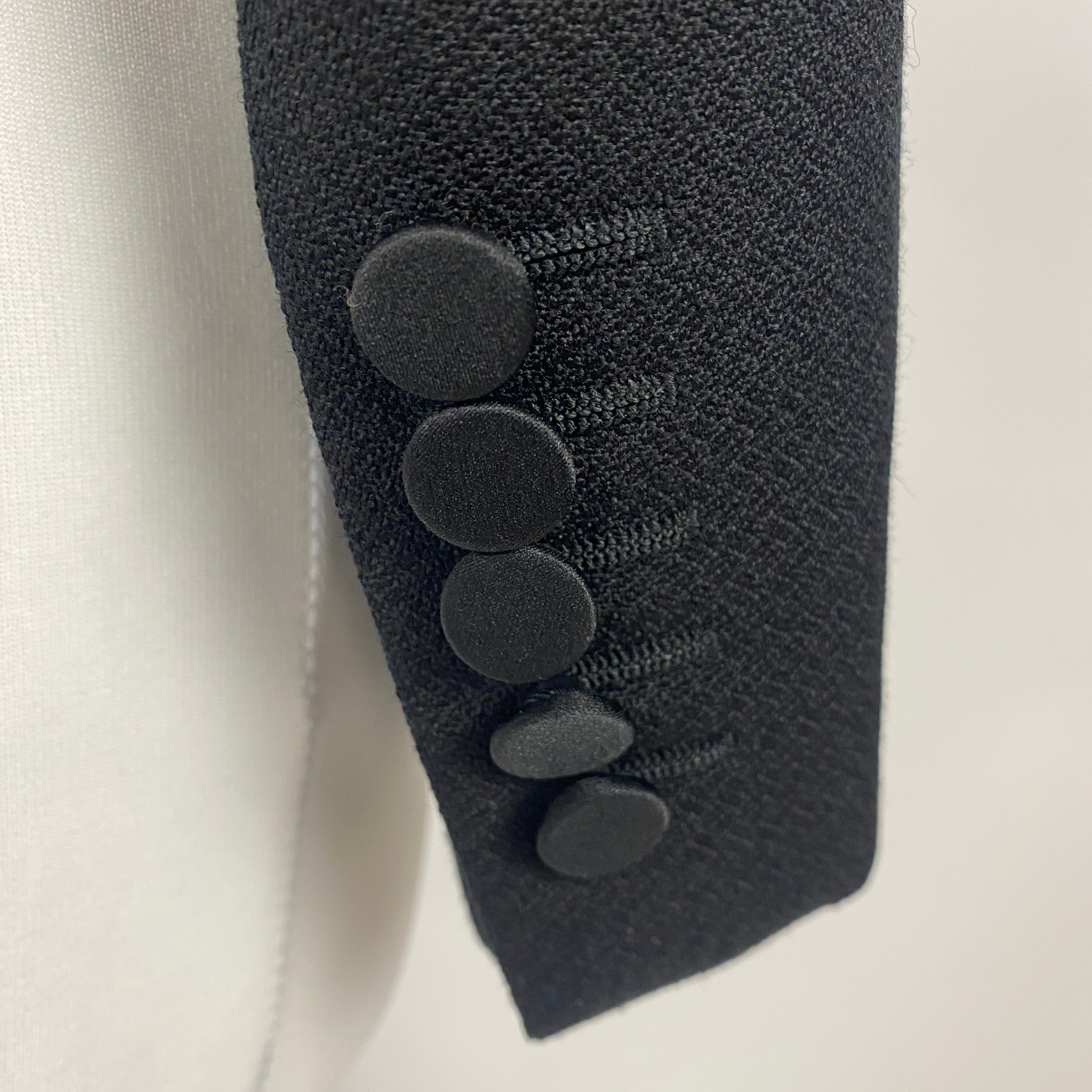 Saint Laurent New Sequin Lapel Wool Crop Jacket XS