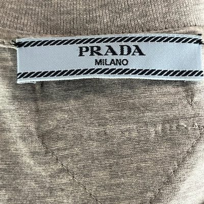 Prada Brand New Grey Distressed Cotton Tank Top XS