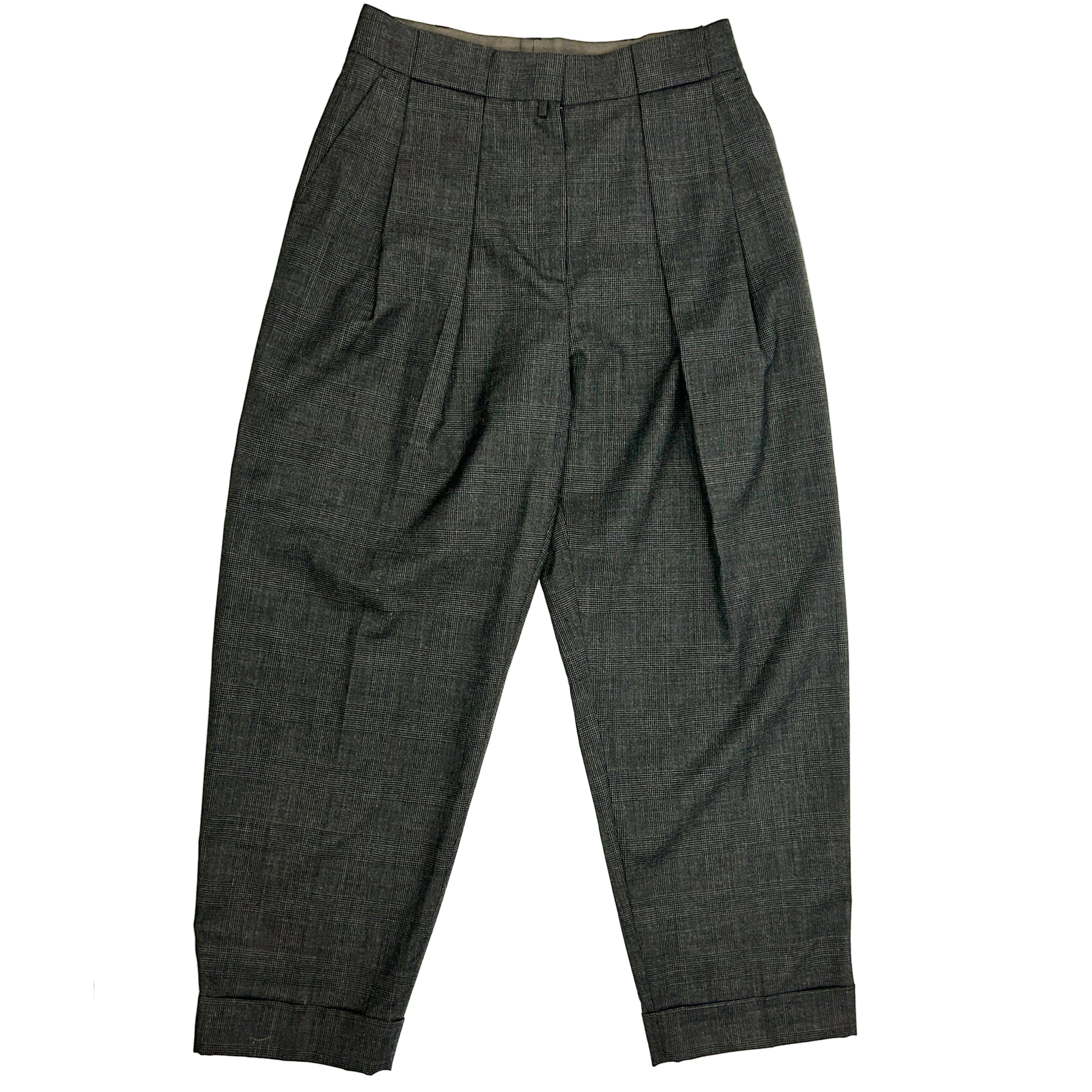Margaret Howell New Grey Wool POW Check Trousers M
