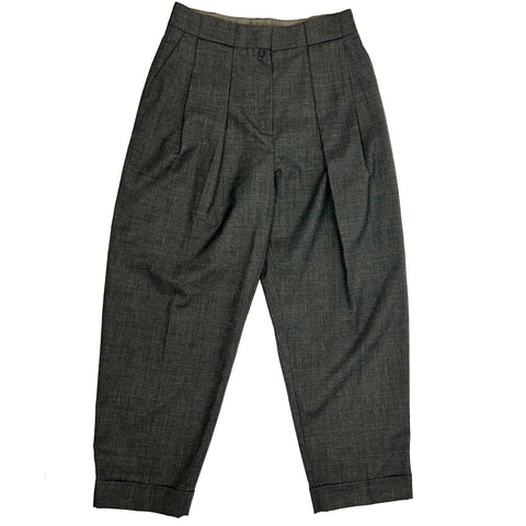 Margaret Howell New Grey Wool POW Check Trousers M