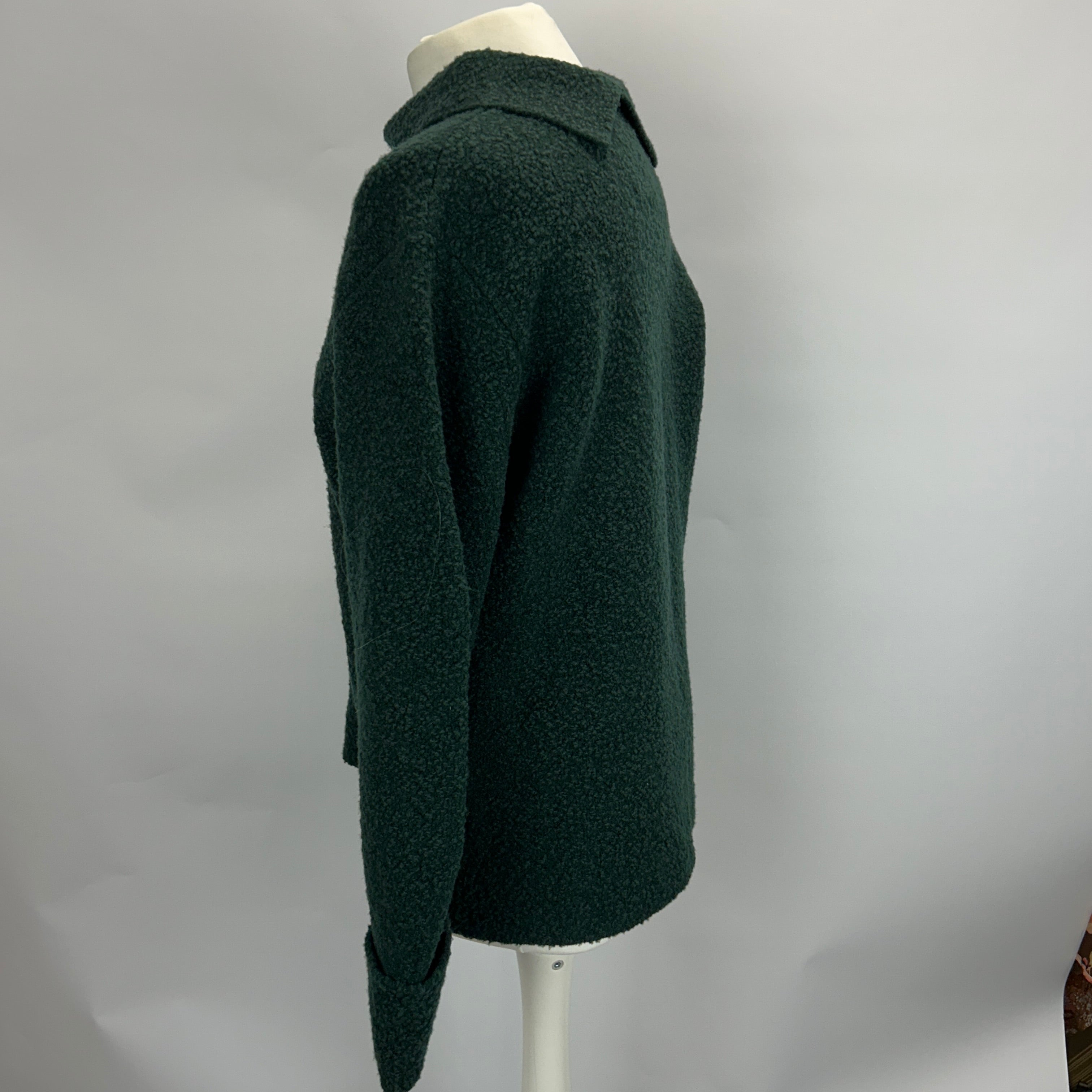 Jil Sander £1130 Ivy Boucle Wool Knit Collared Sweater L