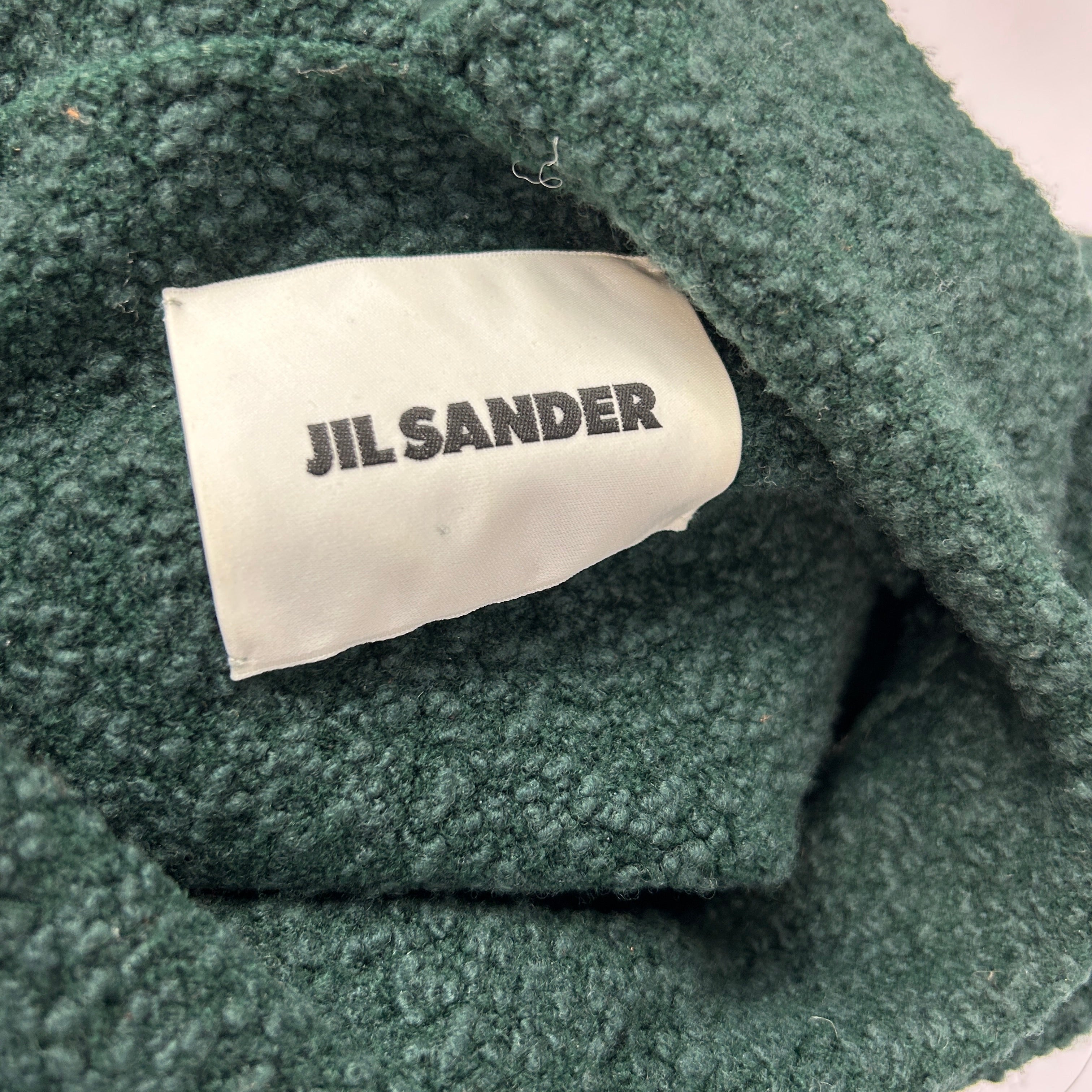 Jil Sander £1130 Ivy Boucle Wool Knit Collared Sweater L