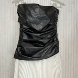 Simkhai Brand New £846 Arie Faux Leather Bustier Midi Dress XXS